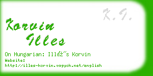 korvin illes business card